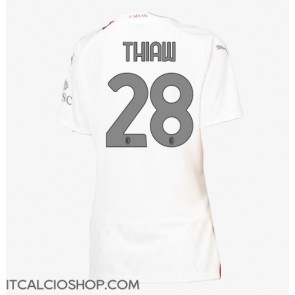 AC Milan Malick Thiaw #28 Seconda Maglia Femmina 2023-24 Manica Corta